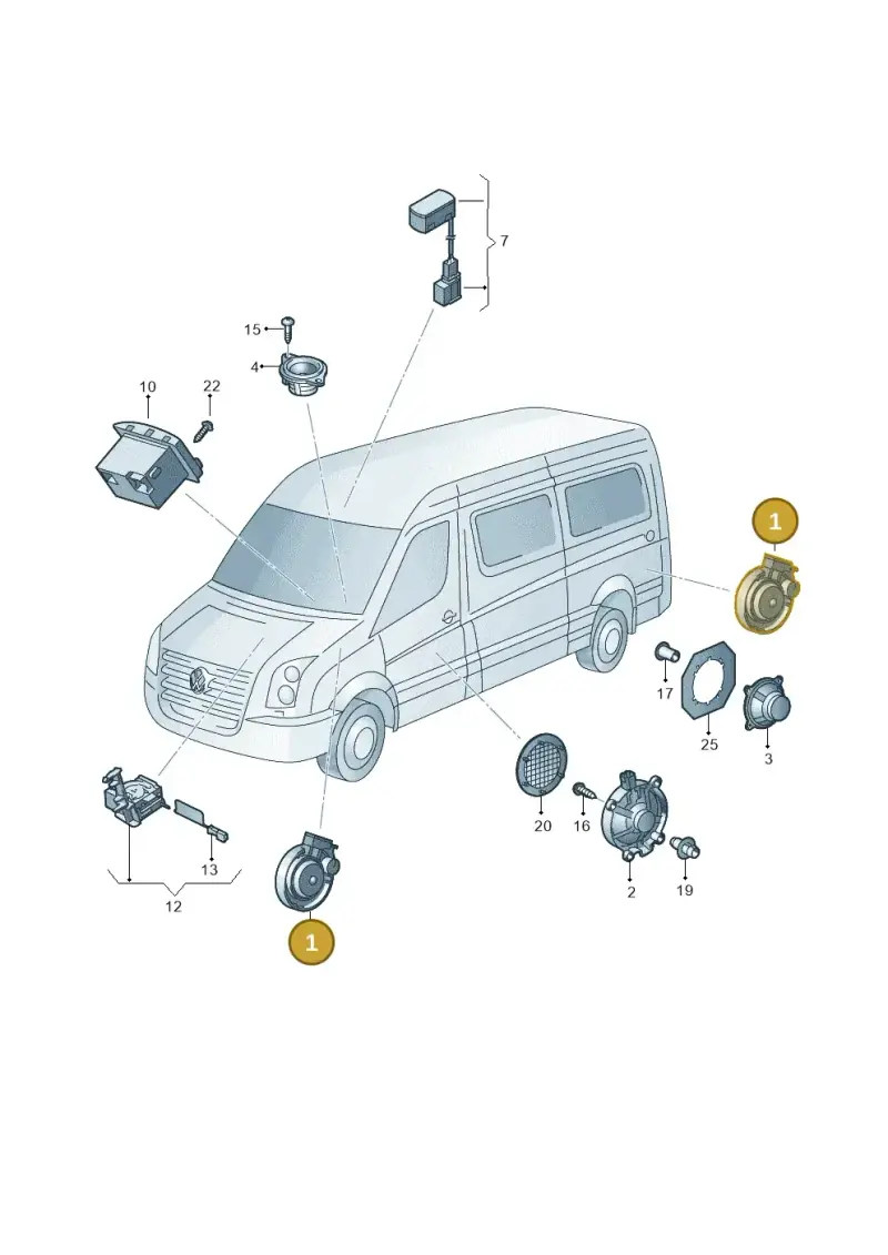 2E0035361 — Volkswagen Crafter 35 panel (2011-2016) diagram 483035350, position 1