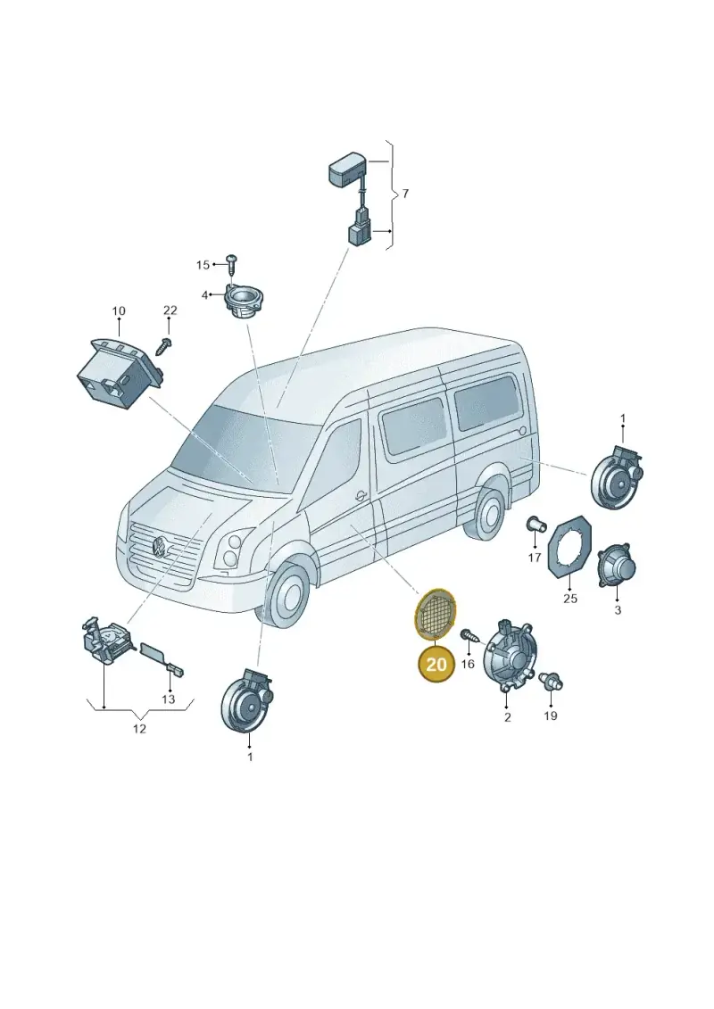 2E0035793 — Volkswagen Crafter 35 panel (2011-2016) diagram 483035350, position 20