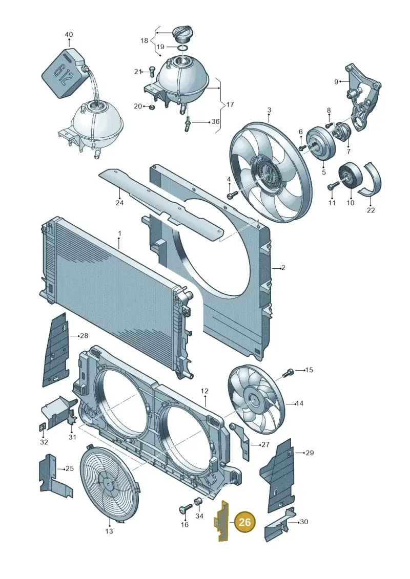 2E0121284A — Volkswagen Crafter 35 panel (2011-2016) diagram 483121500, position 26