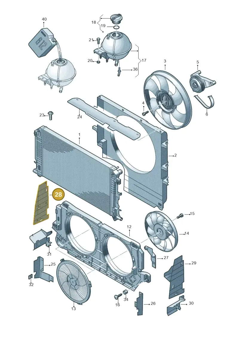 2E0121284 — Volkswagen Crafter 35 panel (2011-2016) diagram 722121750, position 28