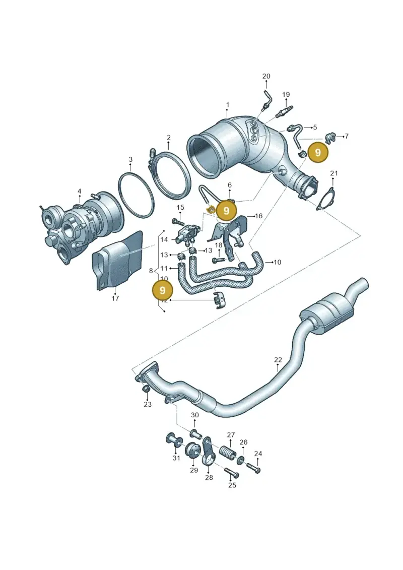 2E0131483 — Audi RS4 Avant (2017-2025) diagram 438253495, position 9