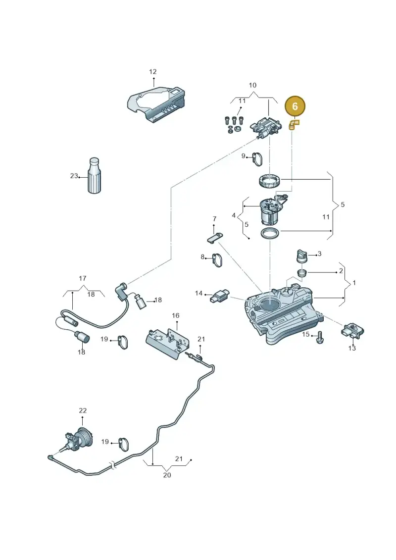 2E0201485 — Volkswagen New Passat (2011-2015) diagram 691253660, position 6