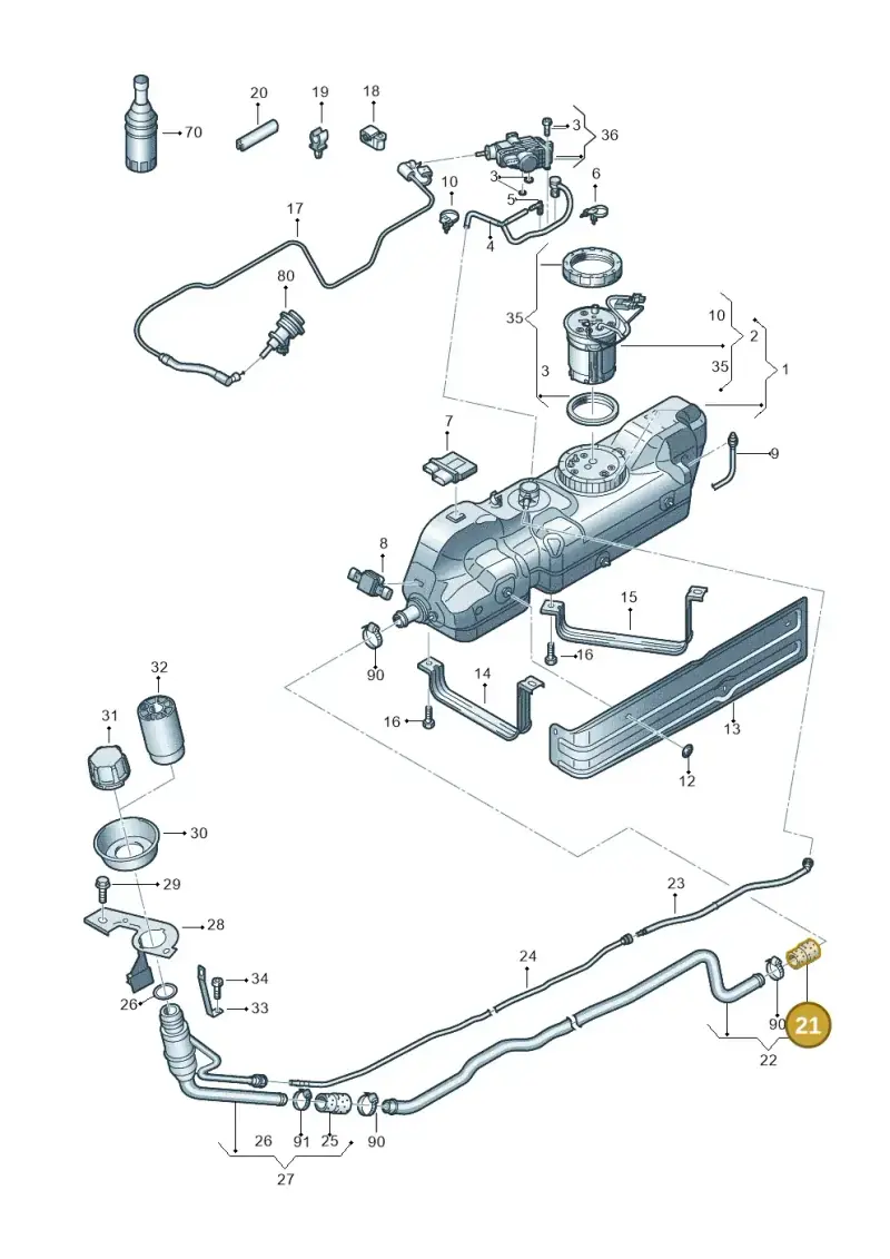 2E0201903B — Volkswagen Crafter 35 panel (2011-2016) diagram 483201110, position 21