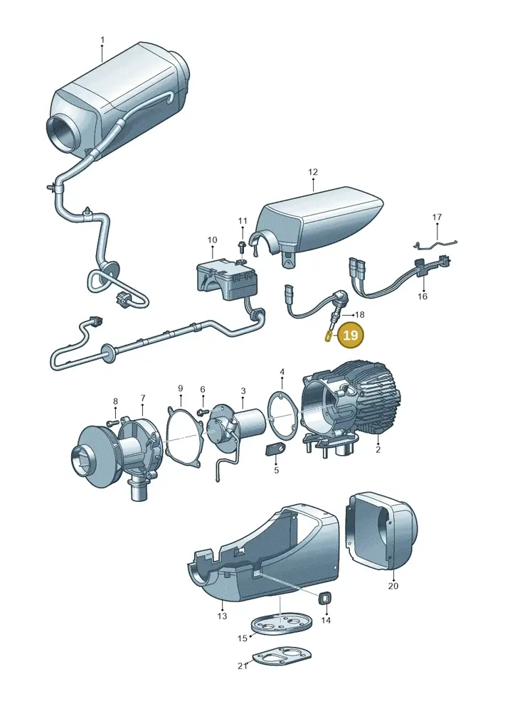 2E0819205 — Volkswagen Caravelle (2015-2019) diagram 679819450, position 19
