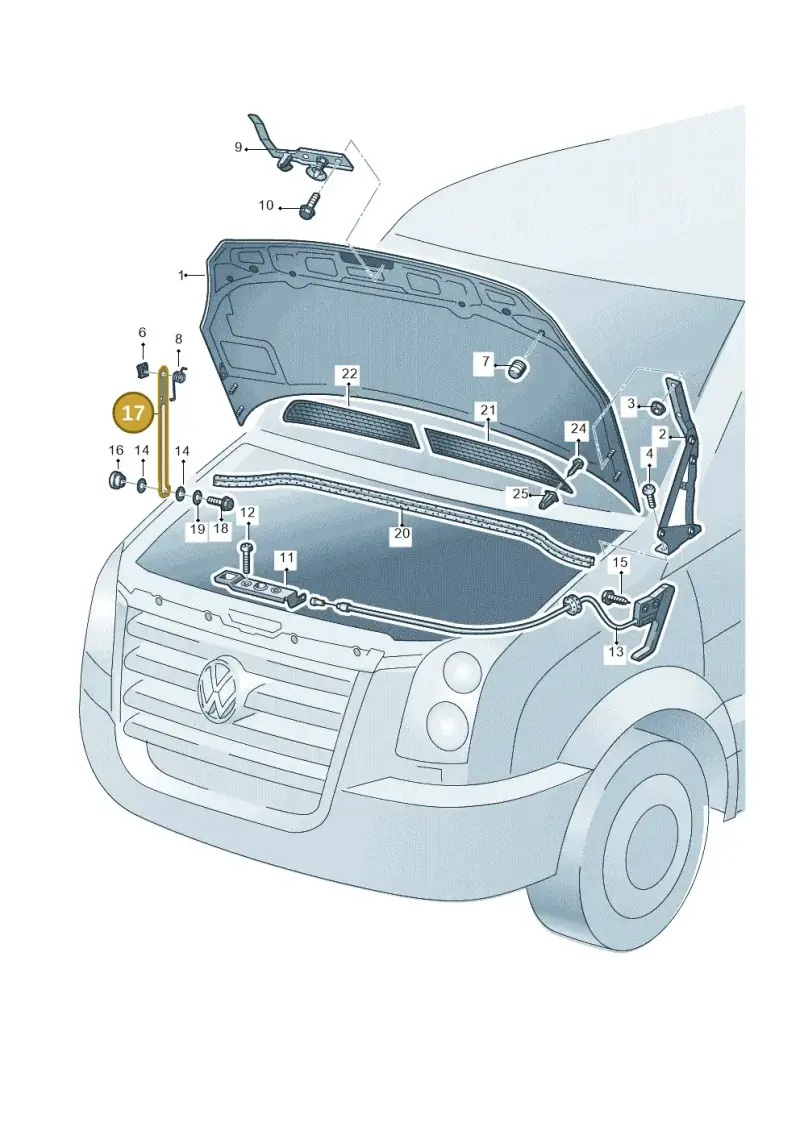 2E0823193D — Volkswagen Crafter 35 panel (2011-2016) diagram 483823100, position 17