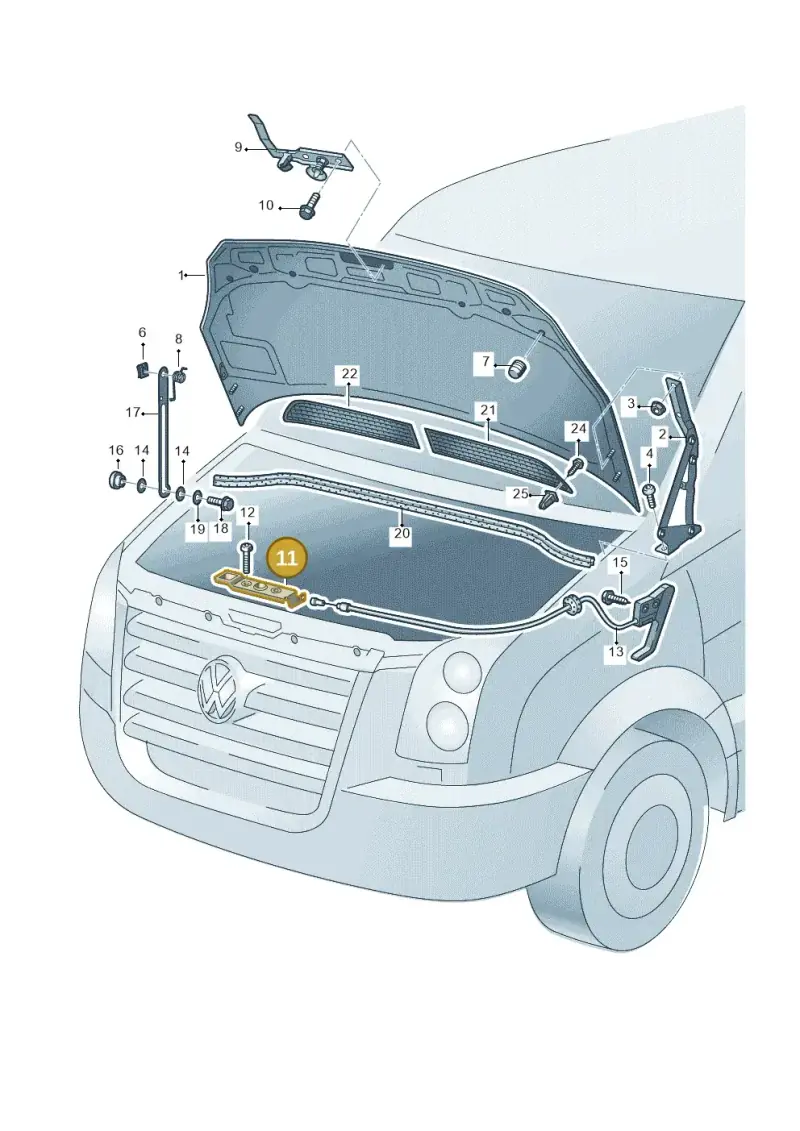 2E0823501 — Volkswagen Crafter 35 panel (2011-2016) diagram 483823100, position 11