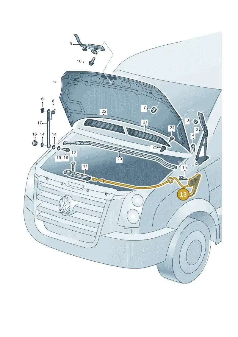 2E0823530A — Volkswagen Crafter 35 panel (2011-2016) diagram 483823100, position 13