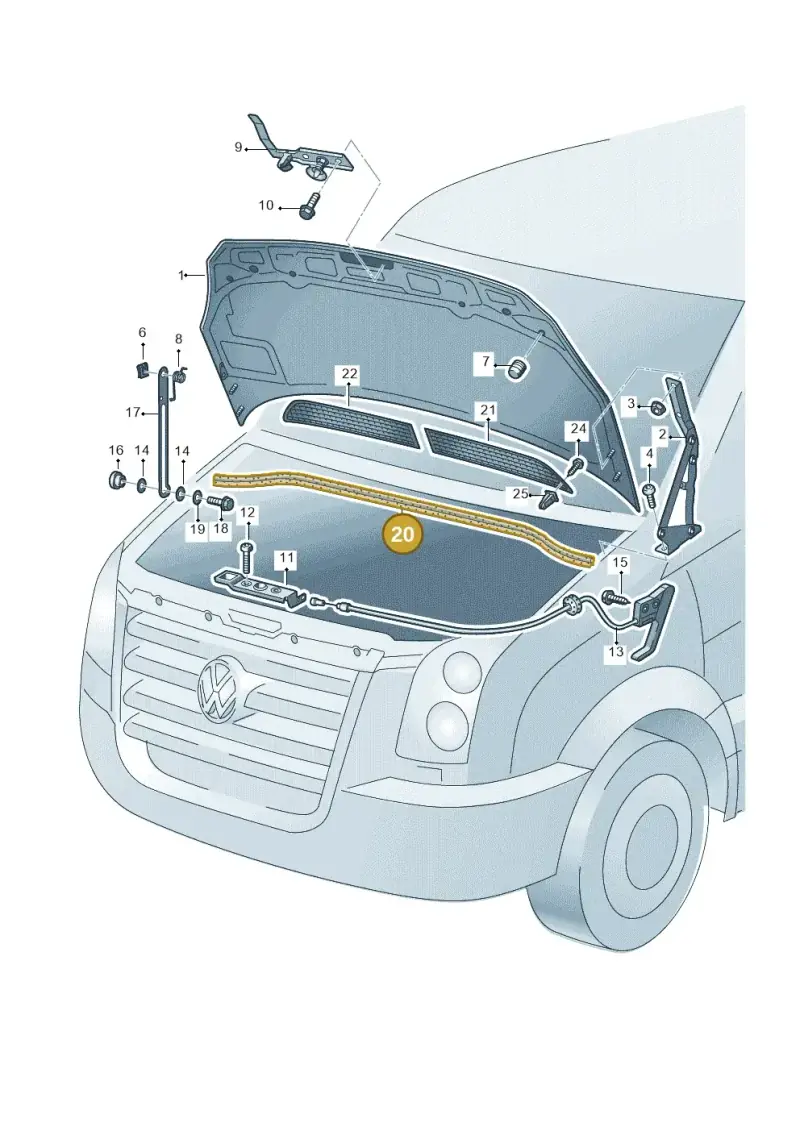 2E0823721 — Volkswagen Crafter 35 panel (2011-2016) diagram 483823100, position 20