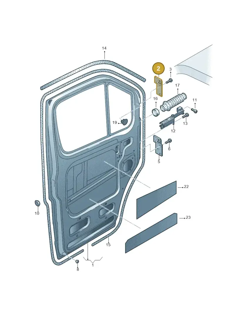2E0831401 — Volkswagen Crafter 35 panel (2011-2016) diagram 483831100, position 2