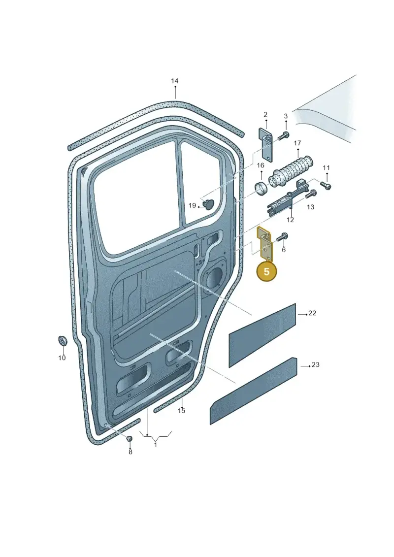 2E0831411 — Volkswagen Crafter 35 panel (2011-2016) diagram 483831100, position 5