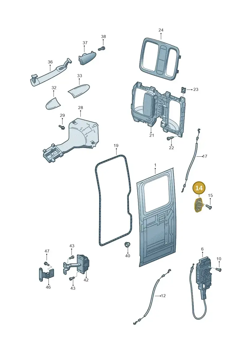 2E0837295 — Volkswagen Crafter 35 panel (2011-2016) diagram 483841000, position 14