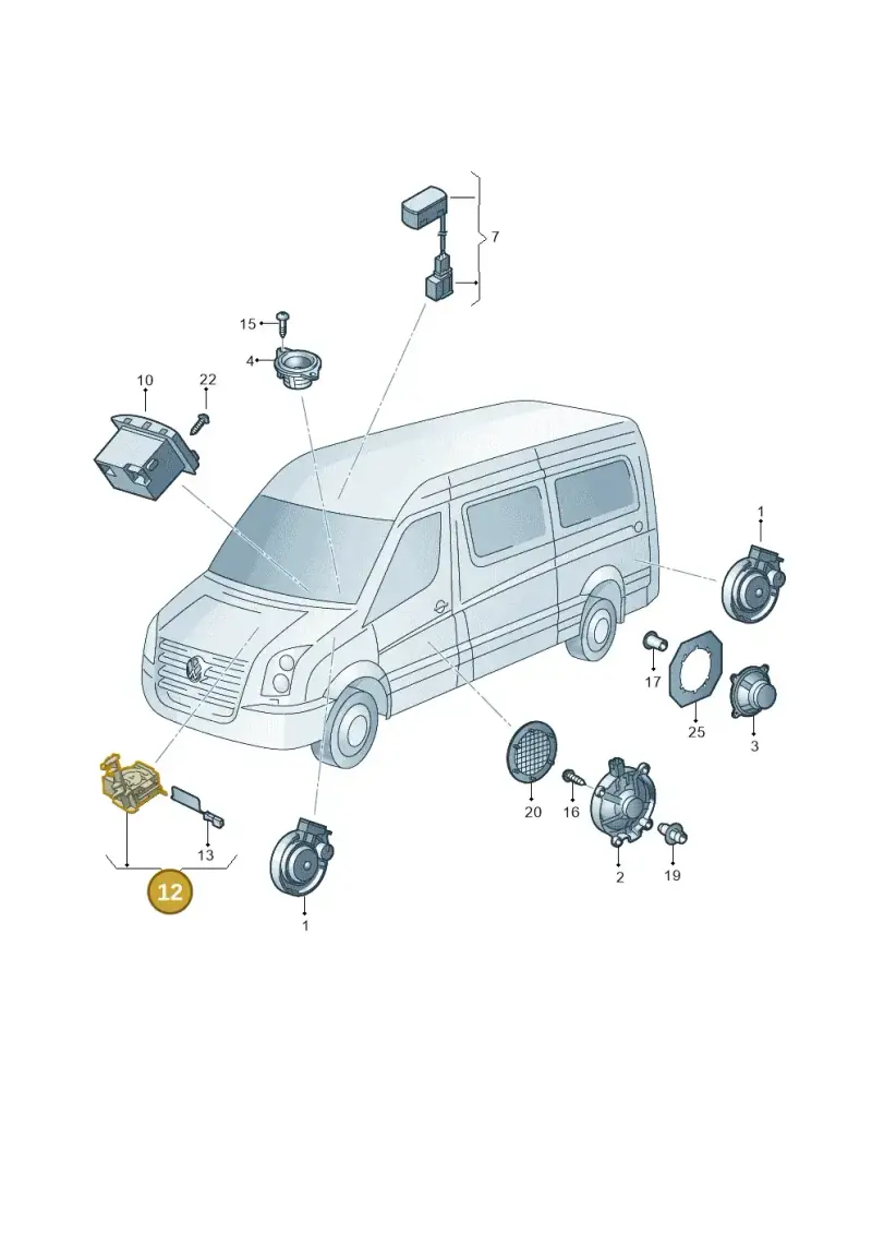 2E0857953 — Volkswagen Crafter 35 panel (2011-2016) diagram 483035350, position 12