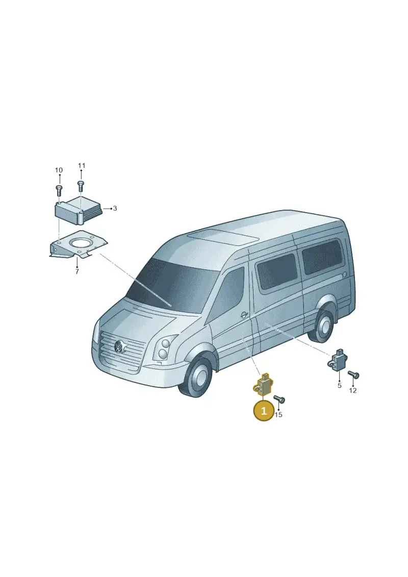 2E0907405B — Volkswagen Crafter 35 panel (2011-2016) diagram 483959300, position 1