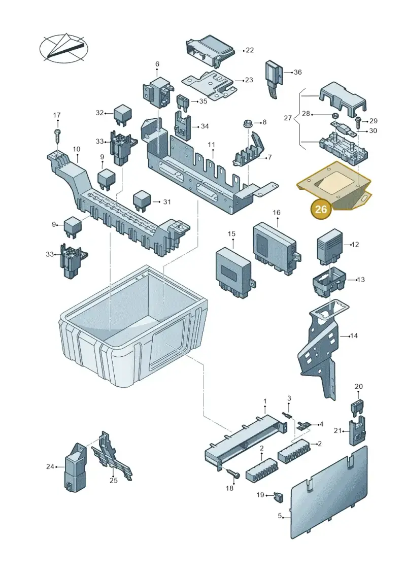 2E0915345J — Volkswagen Crafter 35 panel (2011-2016) diagram 722000010, position 26