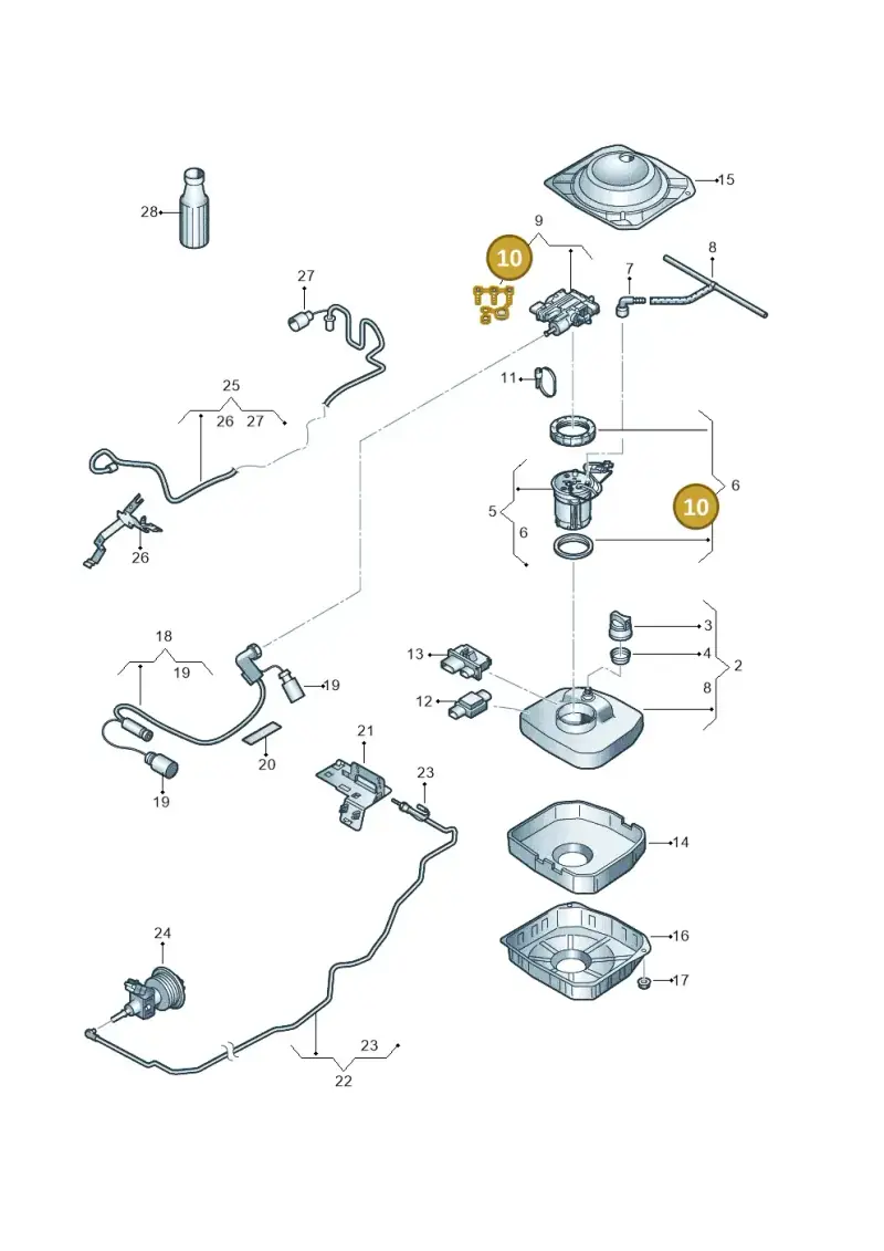 2E0919050T — Volkswagen Touareg (2012-2014) diagram 656253690, position 10