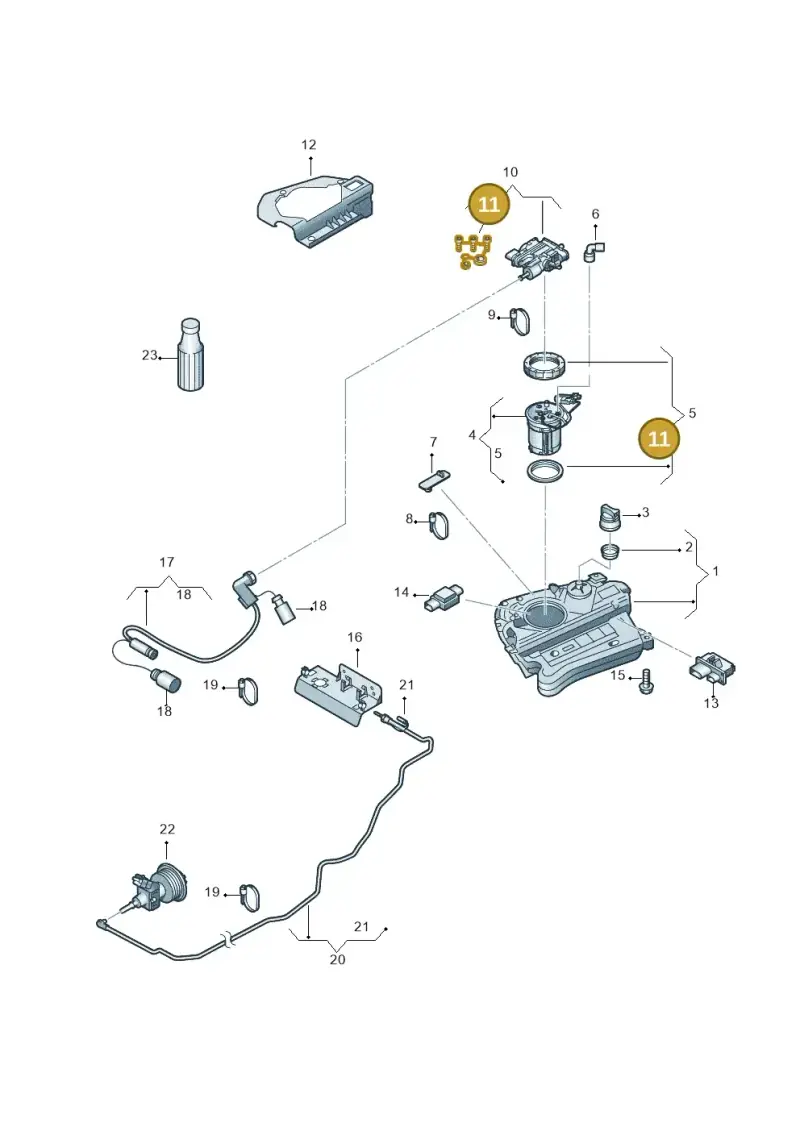 2E0919050T — Volkswagen New Passat (2011-2015) diagram 691253660, position 11