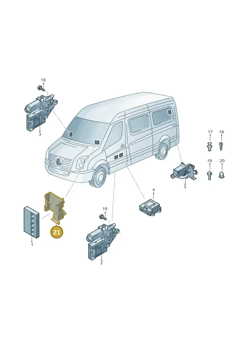 2E0937581 — Volkswagen Crafter 35 panel (2011-2016) diagram 483959100, position 21