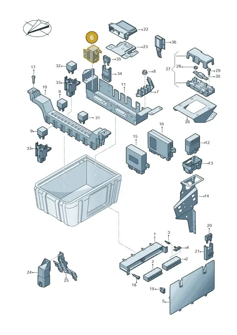 2E0943383 — Volkswagen Crafter 35 panel (2011-2016) diagram 722000010, position 6