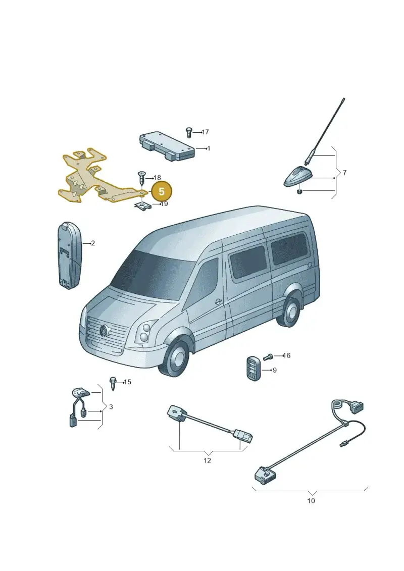 2E0945401C — Volkswagen Crafter 35 panel (2011-2016) diagram 483035550, position 5