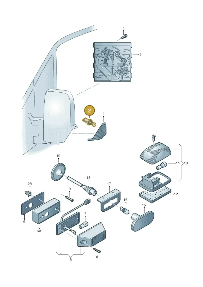2E0945981 — Volkswagen Crafter 35 panel (2011-2016) diagram 483953000, position 2