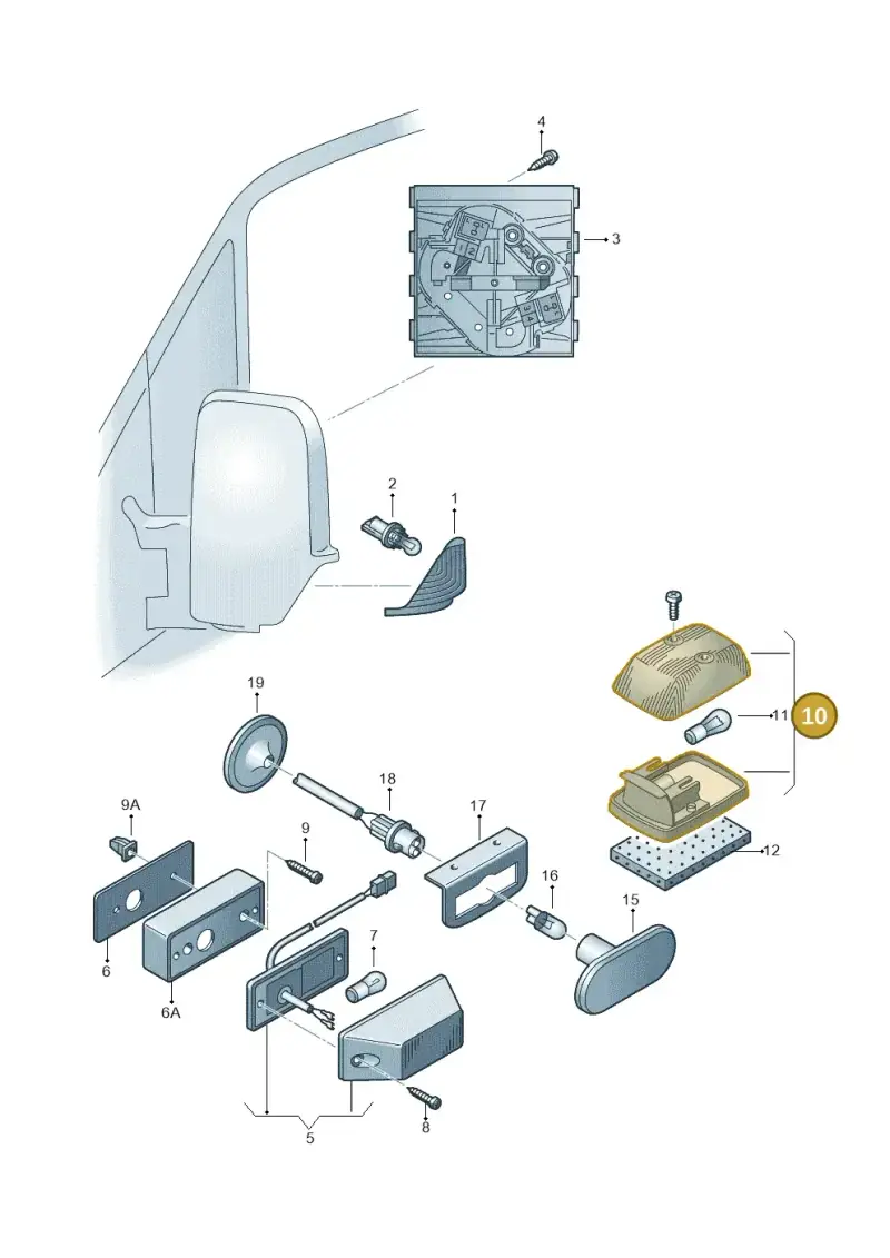 2E0953042A — Volkswagen Crafter 35 panel (2011-2016) diagram 483953000, position 10