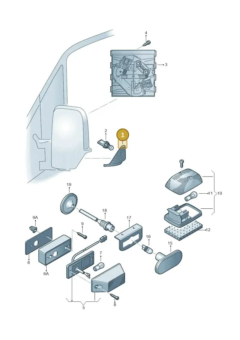 2E0953049C — Volkswagen Crafter 35 panel (2011-2016) diagram 483953000, position 1