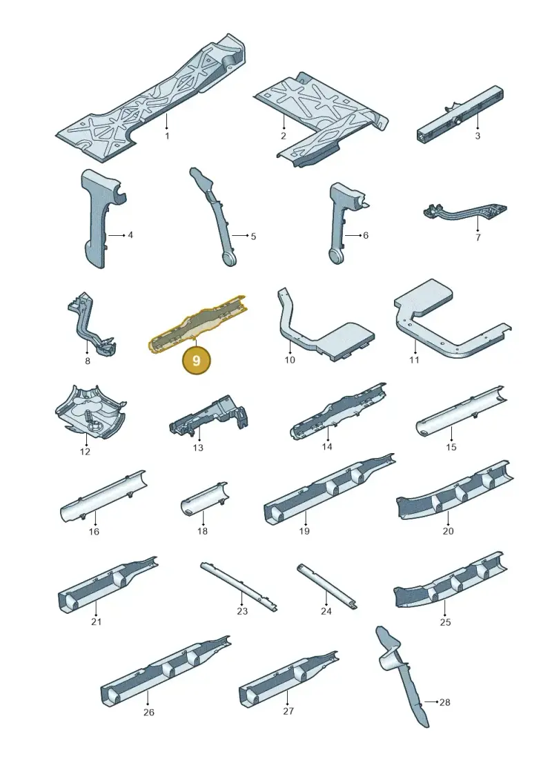 2E0971341AF — Volkswagen Crafter 35 panel (2011-2016) diagram 483972000, position 9