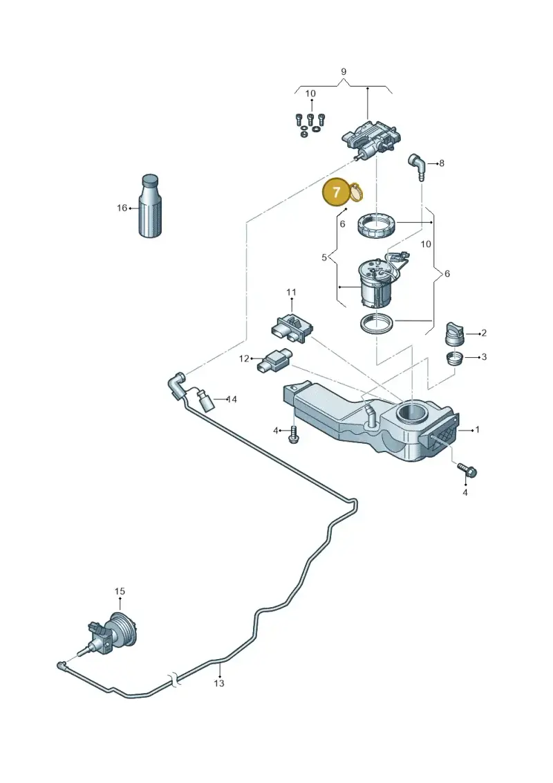 2E0971350M — Volkswagen Sharan Blue Motion (2010-2015) diagram 689253670, position 7