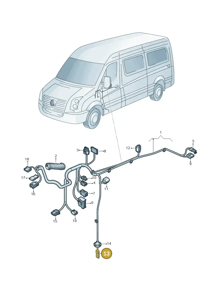 2E0971989E — Volkswagen Crafter 35 panel (2011-2016) diagram 722972300, position 13