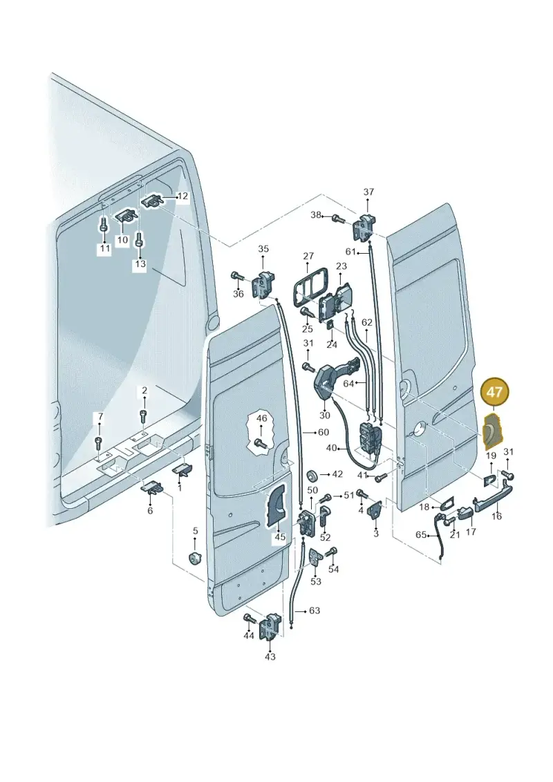 2E1827686B — Volkswagen Crafter 35 panel (2011-2016) diagram 483827650, position 47