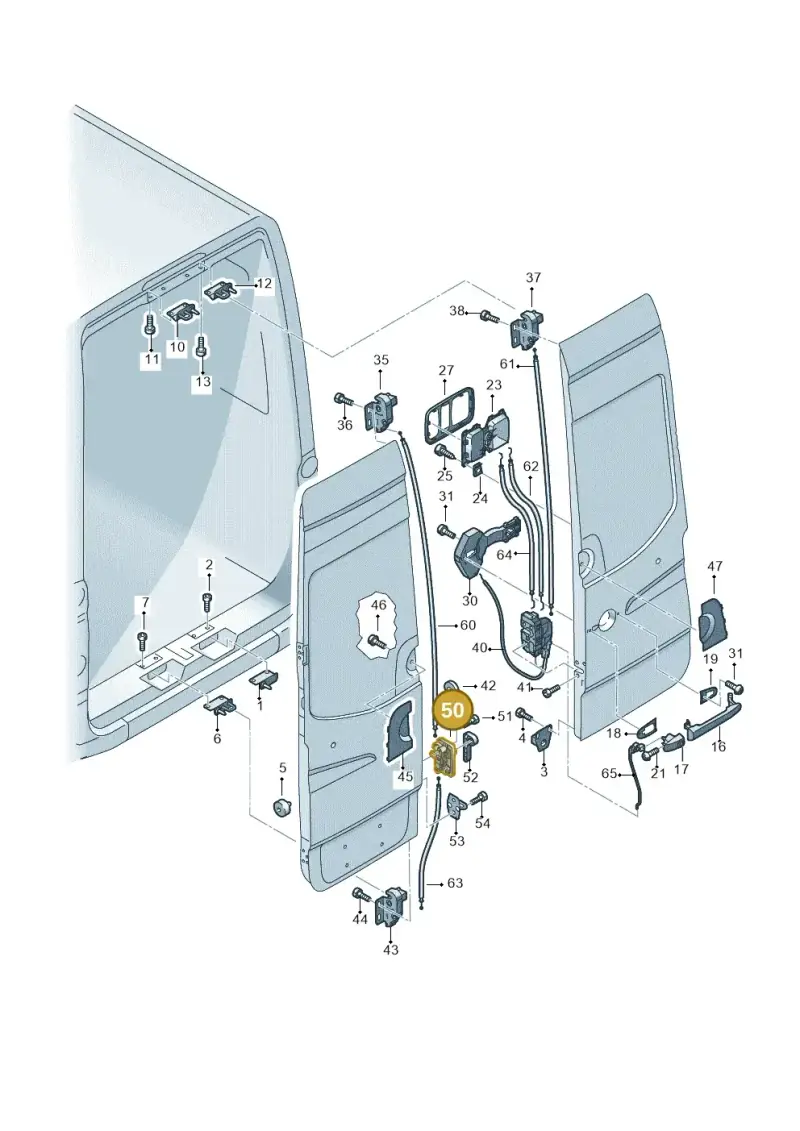 2E1827903B — Volkswagen Crafter 35 panel (2011-2016) diagram 483827650, position 50