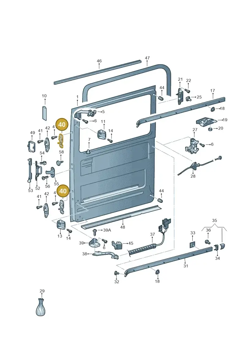2E1843633C — Volkswagen Crafter 35 panel (2011-2016) diagram 483843000, position 40