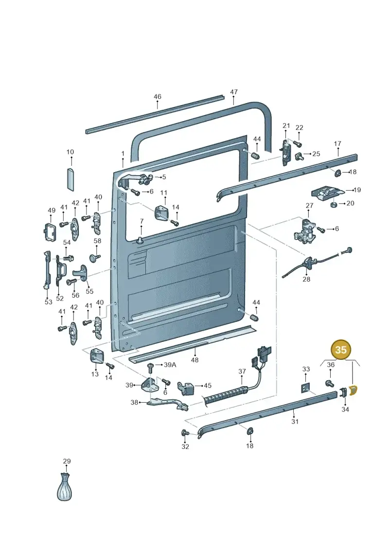 2E1843796A — Volkswagen Crafter 35 panel (2011-2016) diagram 483843000, position 35
