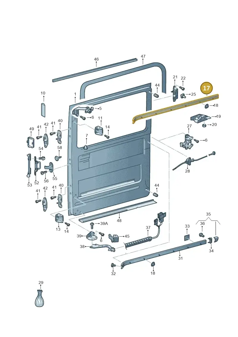 2E1843859 — Volkswagen Crafter 35 panel (2011-2016) diagram 483843000, position 17