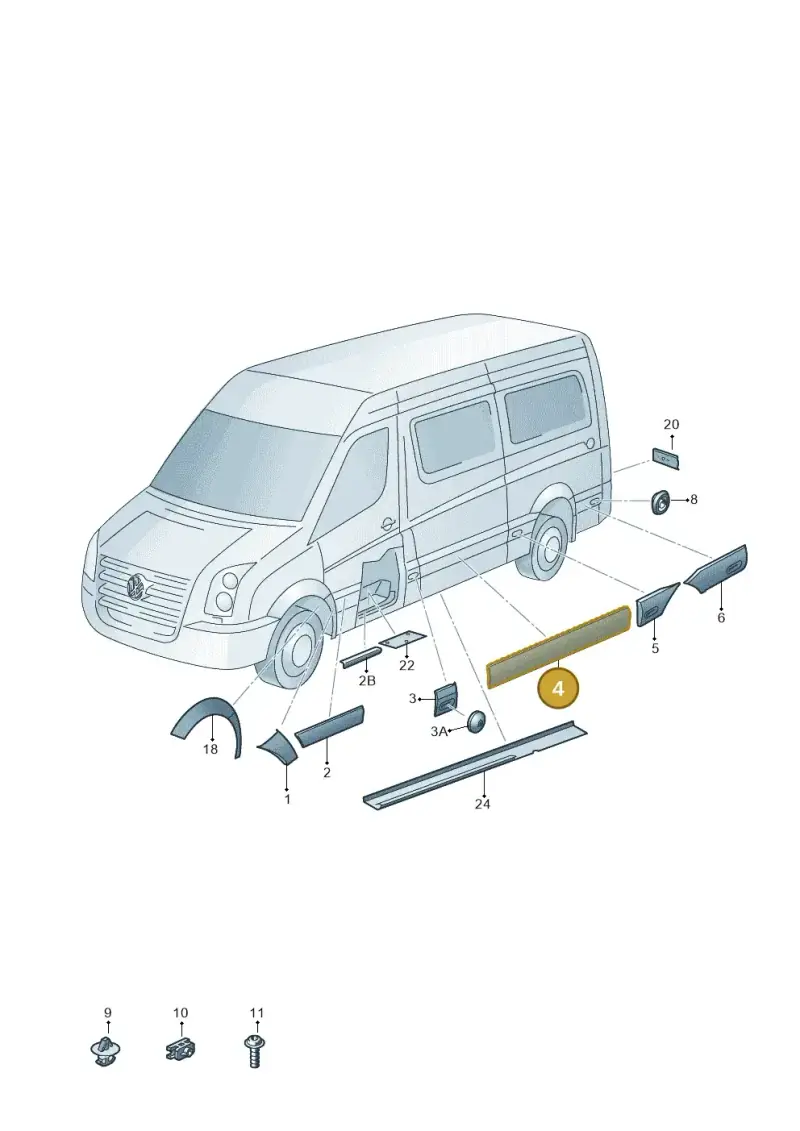 2E1853536BG — Volkswagen Crafter 35 panel (2011-2016) diagram 483853100, position 4