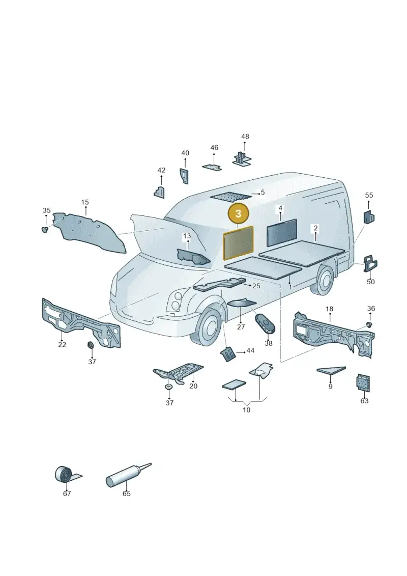 2E1864885B — Volkswagen Crafter 35 panel (2011-2016) diagram 483863200, position 3