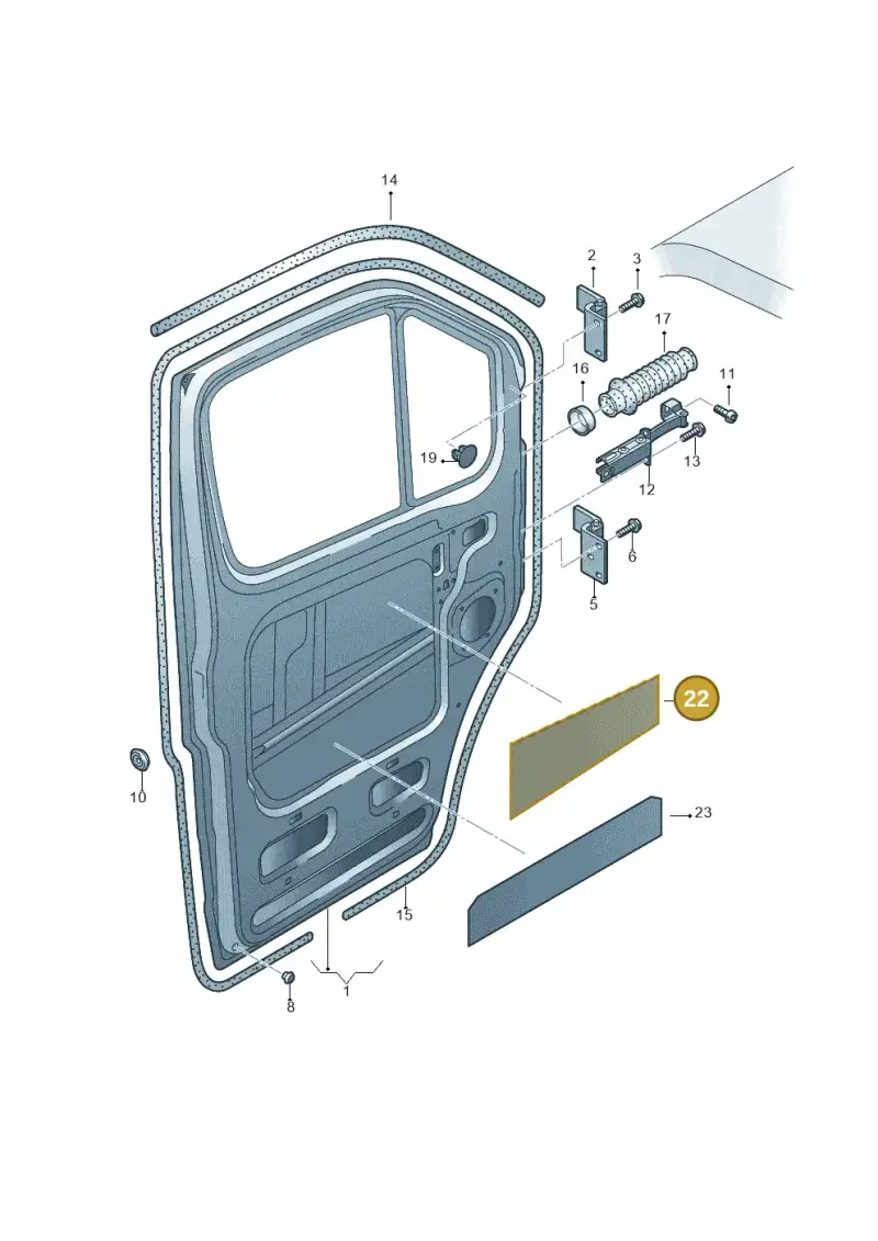 2E1864885B — Volkswagen Crafter 35 panel (2011-2016) diagram 483831100, position 22