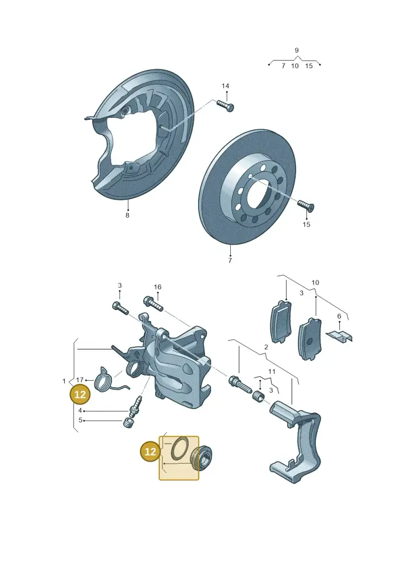 2G0698671 — Volkswagen Caddy kombi (2015-2020) diagram 786615500, position 12