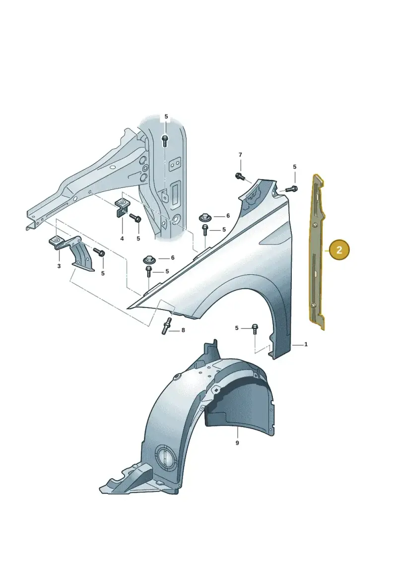 2G0821111A — Volkswagen Polo Track (2023-) diagram 2fb821000, position 2