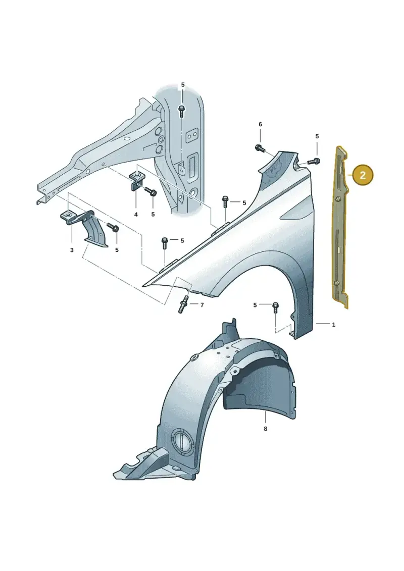 2G0821111A — Volkswagen Nivus (2020-) diagram 67b821000, position 2