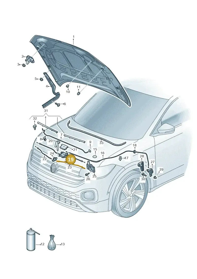 2G0823531 — Volkswagen T-Cross 1,0 (2018-2024) diagram 587823000, position 19
