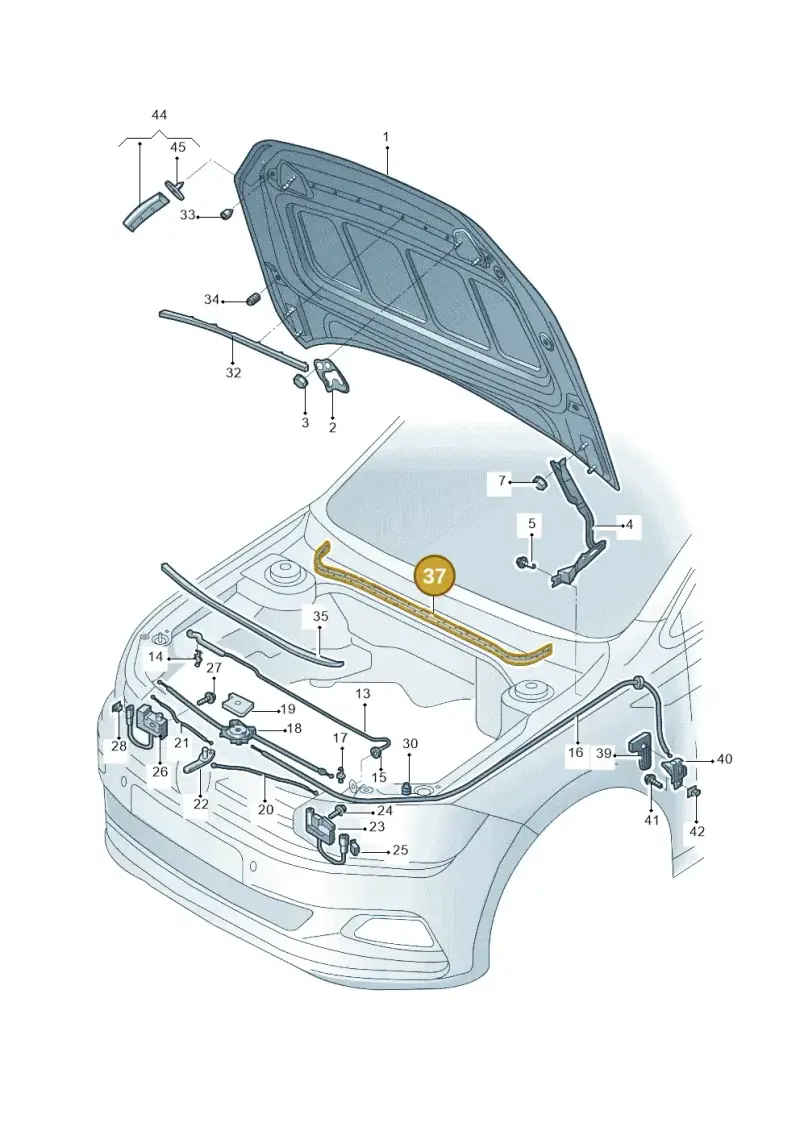 2G0823723 — Volkswagen Polo (2019-) diagram 574823000, position 37