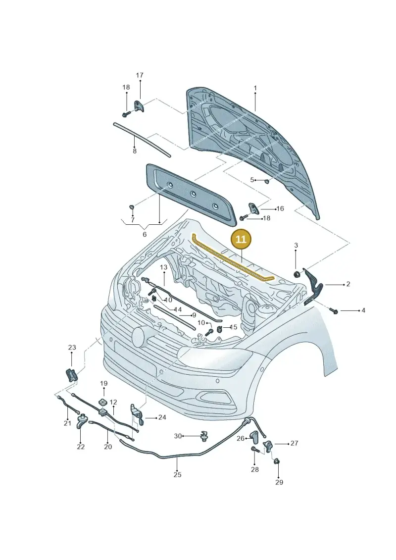 2G0823723 — Volkswagen Polo Track (2023-) diagram 602823000, position 11