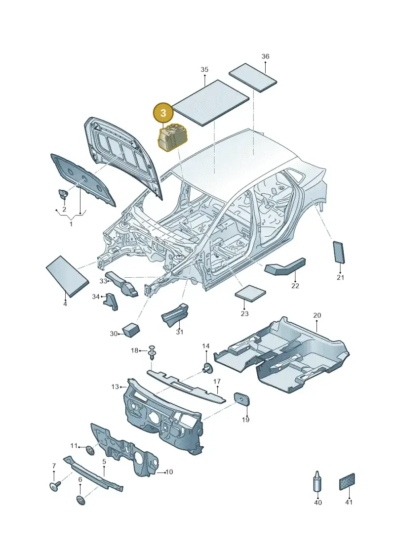 2G0864220B — Volkswagen Polo 1.0 BlueMotion (2017-2024) diagram 837863200, position 3