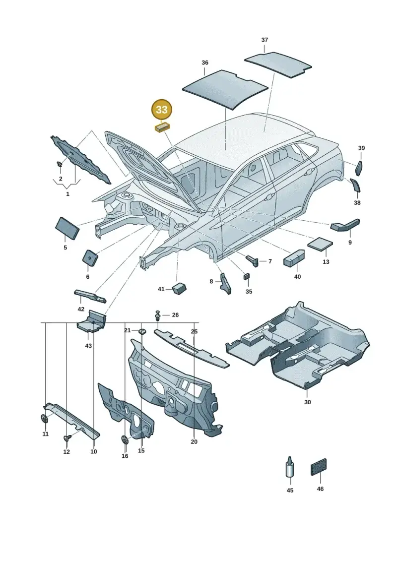2G0864220 — Volkswagen Taigo (2021-2024) diagram 2f0863200, position 33
