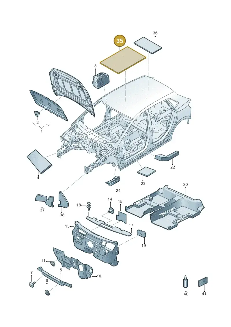 2G0867811D — Volkswagen T-Cross 1,0 (2018-2024) diagram 587863200, position 35