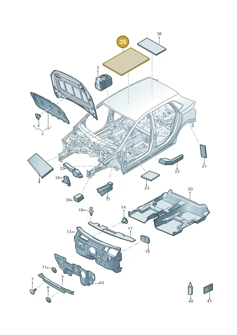 2G0867811D — Volkswagen Polo 1.0 BlueMotion (2017-2024) diagram 837863200, position 35