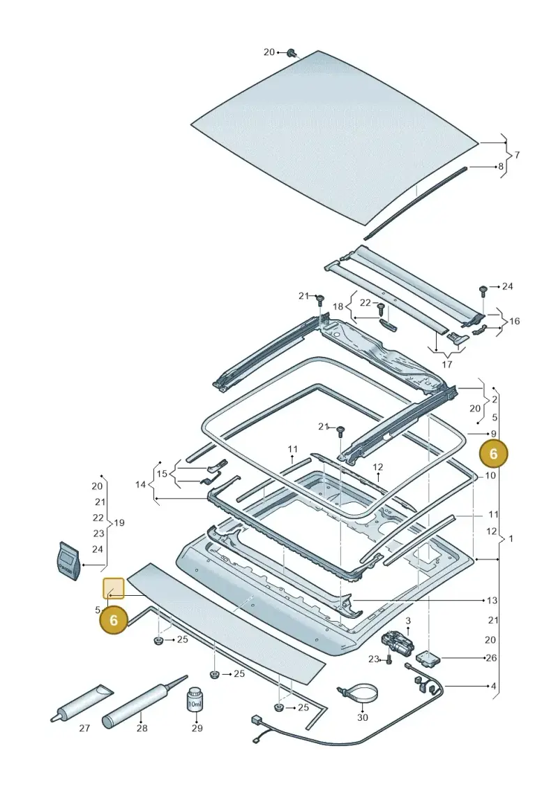 2G0877297 — Volkswagen Taigo (2021-2024) diagram 835877000, position 6