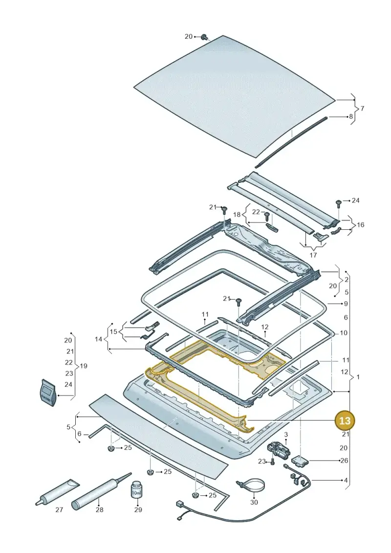 2G0877921 — Volkswagen Taigo (2021-2024) diagram 835877000, position 13