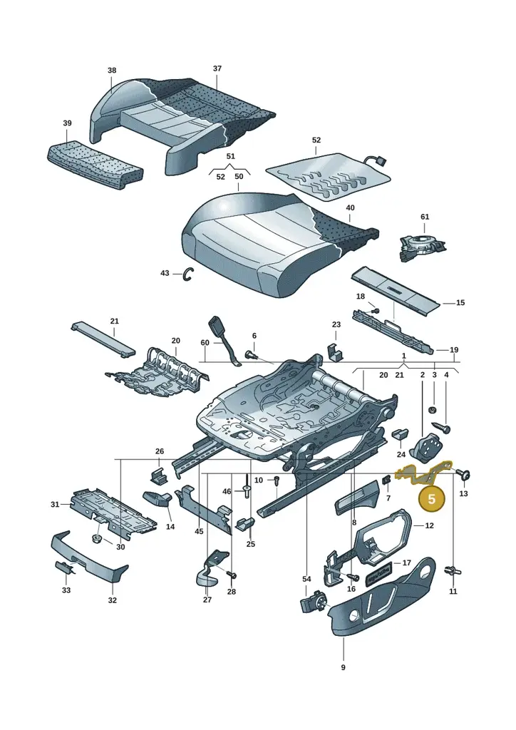 2G0881091 — Volkswagen Passat estate (2023-) diagram 3j0881000, position 5